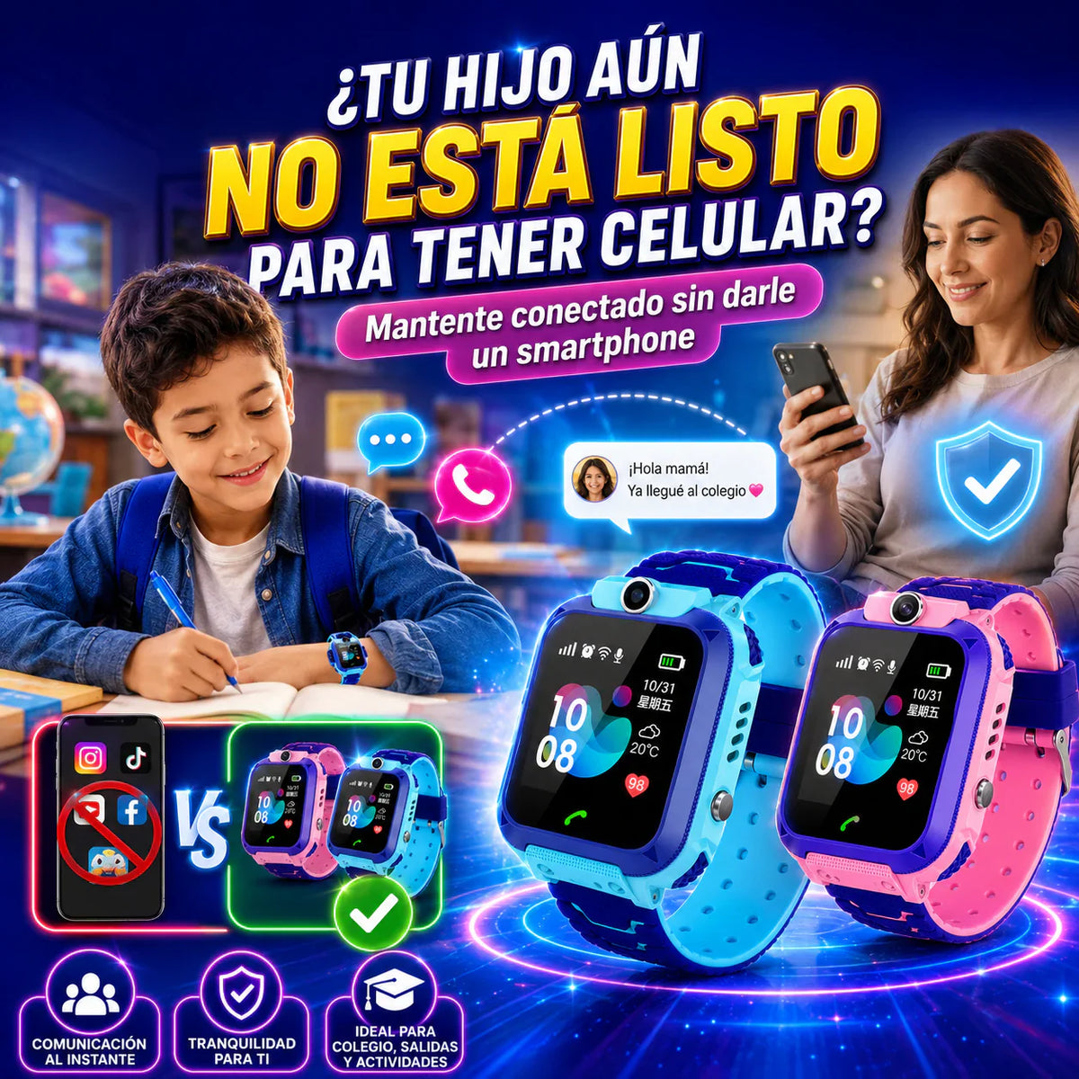 Reloj Inteligente Q12 para Niños