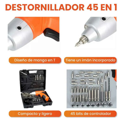 Destornillador Eléctrico PowerDrill™ Compact 47 PCS en 1