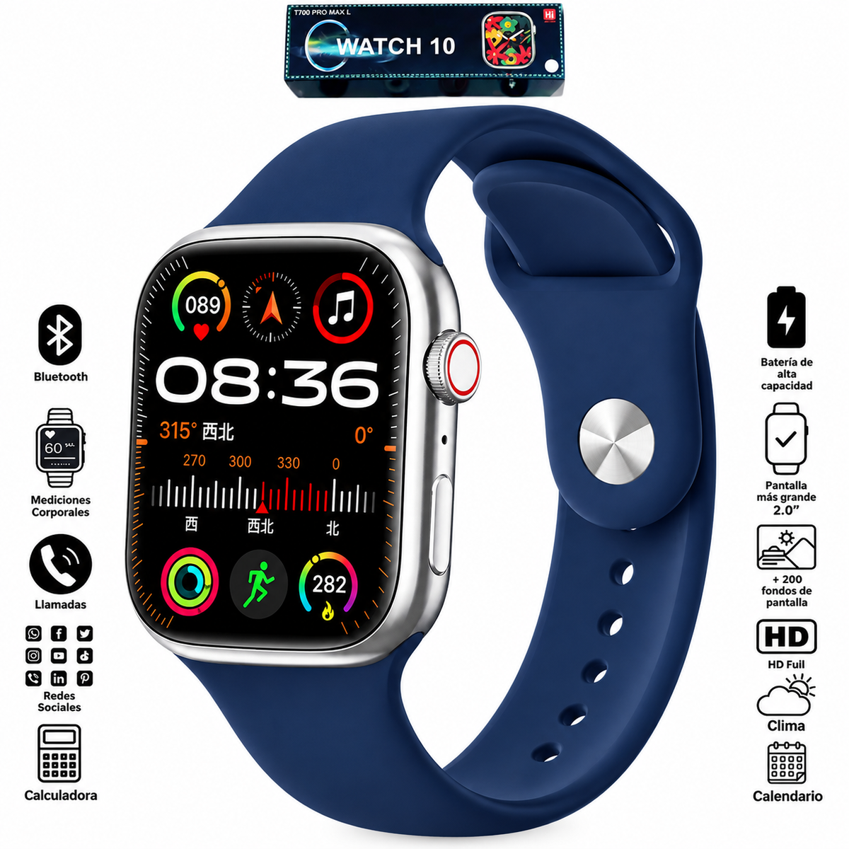 Smart Gluco Watch ⌚️: Controla Glucosa, Ritmo Cardíaco y Presión Arterial
