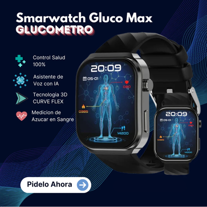 Smart Gluco Watch ⌚️: Controla Glucosa, Ritmo Cardíaco y Presión Arterial