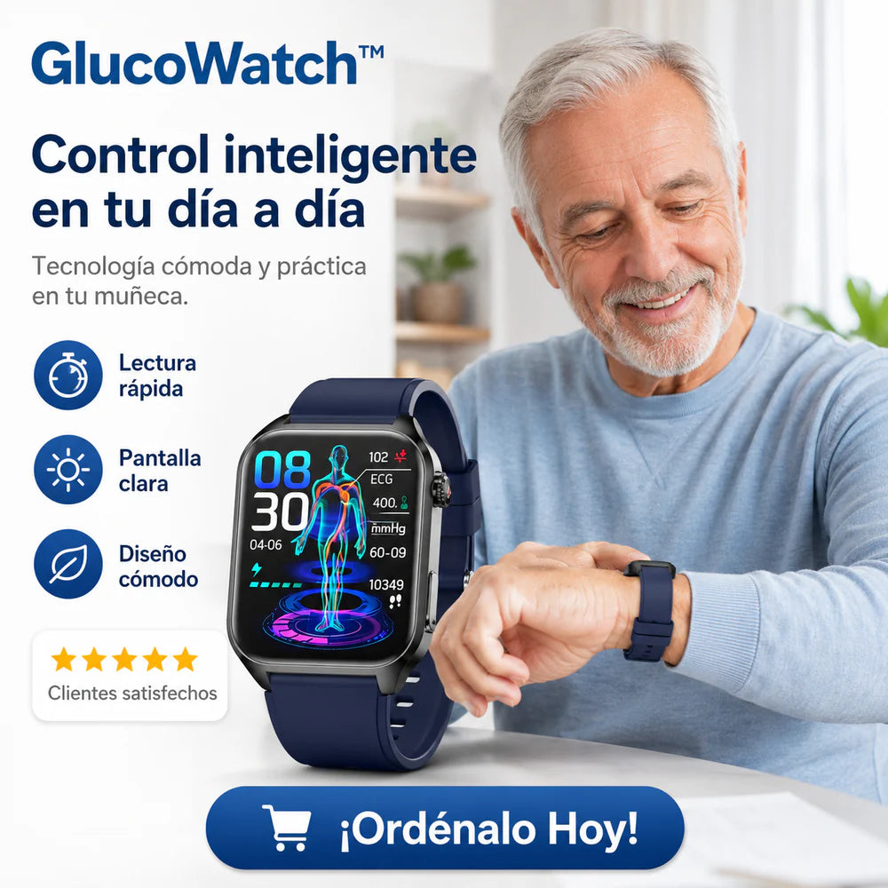 Smart Gluco Watch ⌚️: Controla Glucosa, Ritmo Cardíaco y Presión Arterial