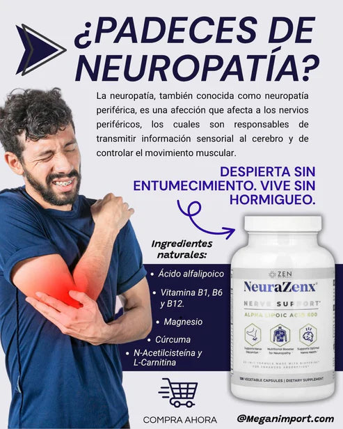 NEURAZENX - El alivio natural para el hormigueo y dolor de nervios