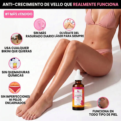 ACEITE NATURAL CYPERUS ROTUNDUS™ | Ayuda a Retrasar el Crecimiento del Vello