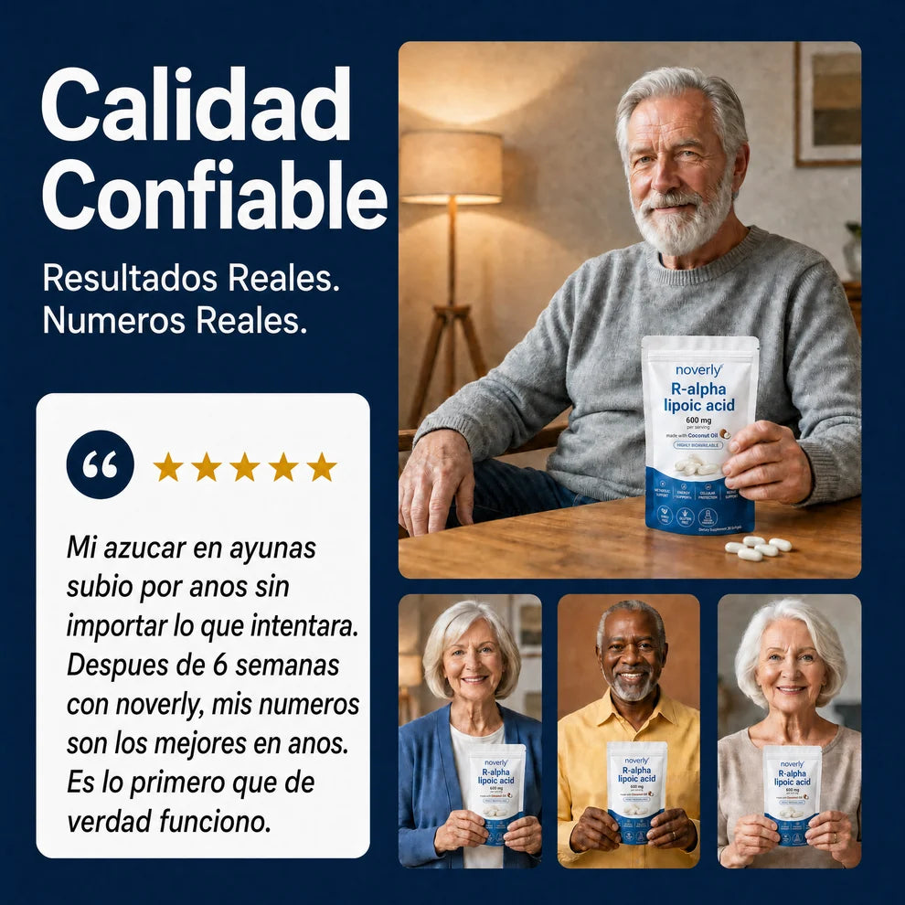 Ácido R-alfa lipoico — Cápsulas blandas de 600 mg en forma R pura