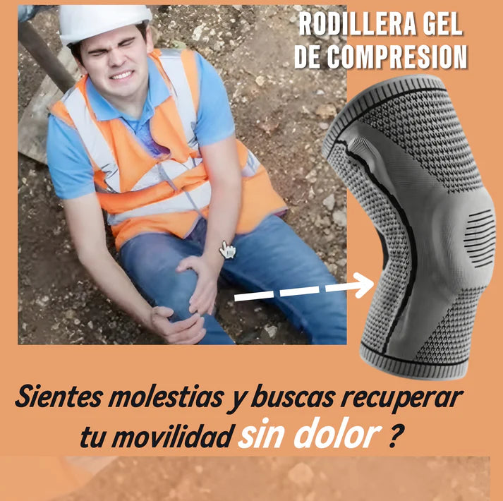 Rodillera Terapéutica de Compresión con Gel y Soporte Lateral