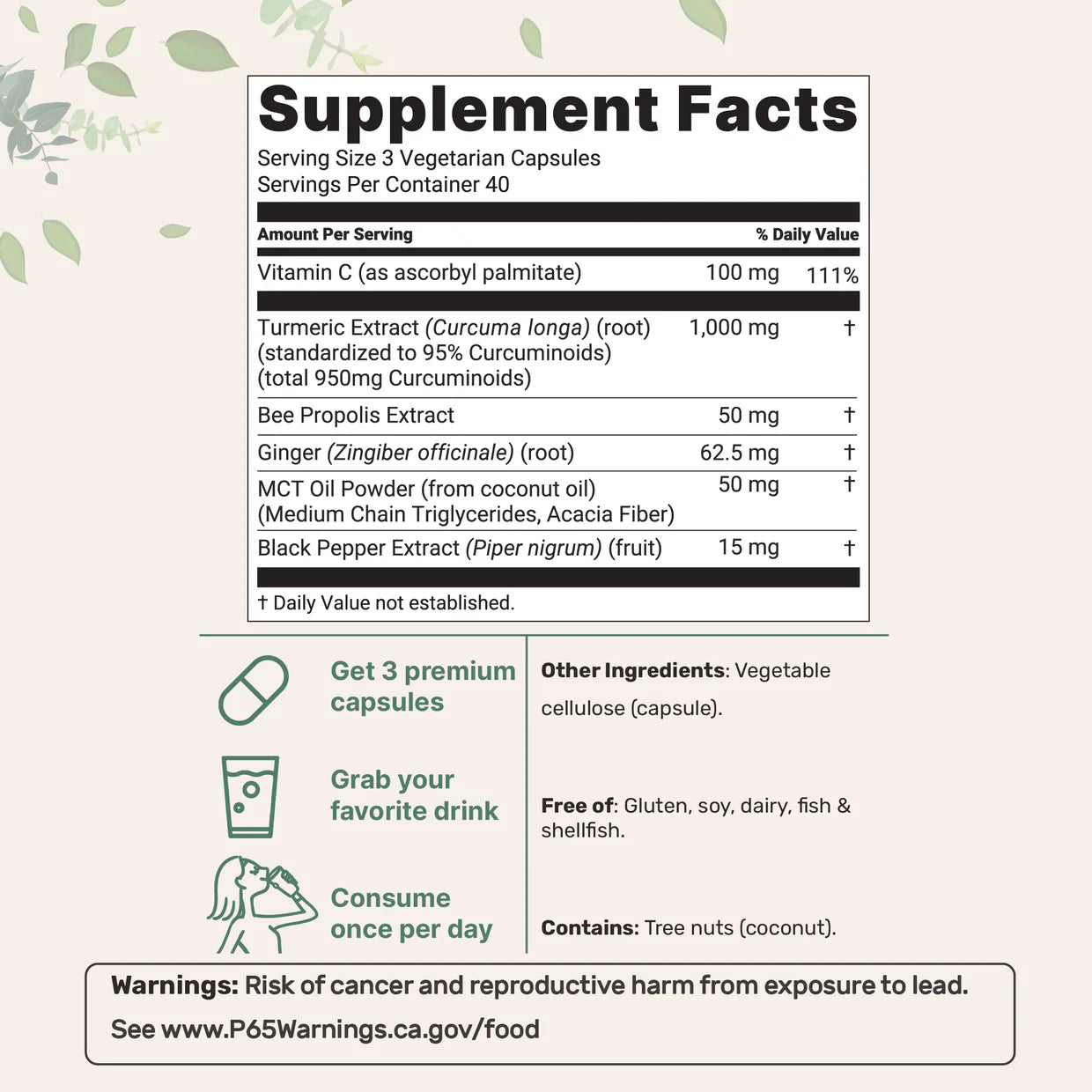 Aceite de Semilla de turmeric Curcumin 1000 mg