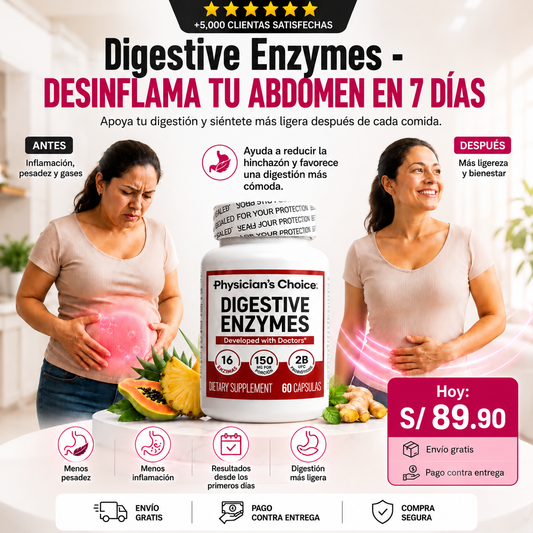 Digestive Enzymes - DESINFLAMA TU ABDOMEN EN 7 DÍAS