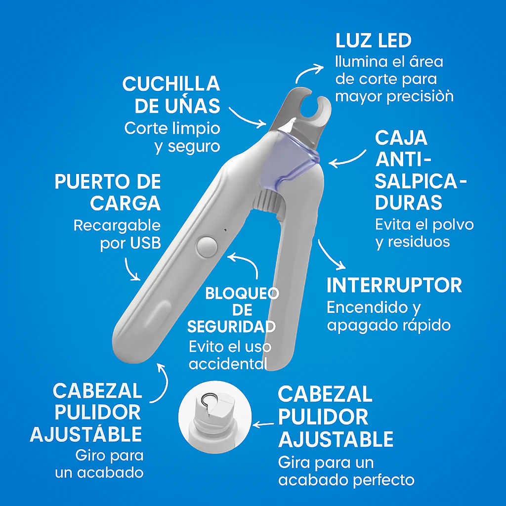 PawTrim™ – Recortador y pulidor de garras 2 en 1 para mascotas