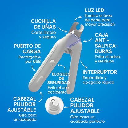 PawTrim™ – Recortador y pulidor de garras 2 en 1 para mascotas