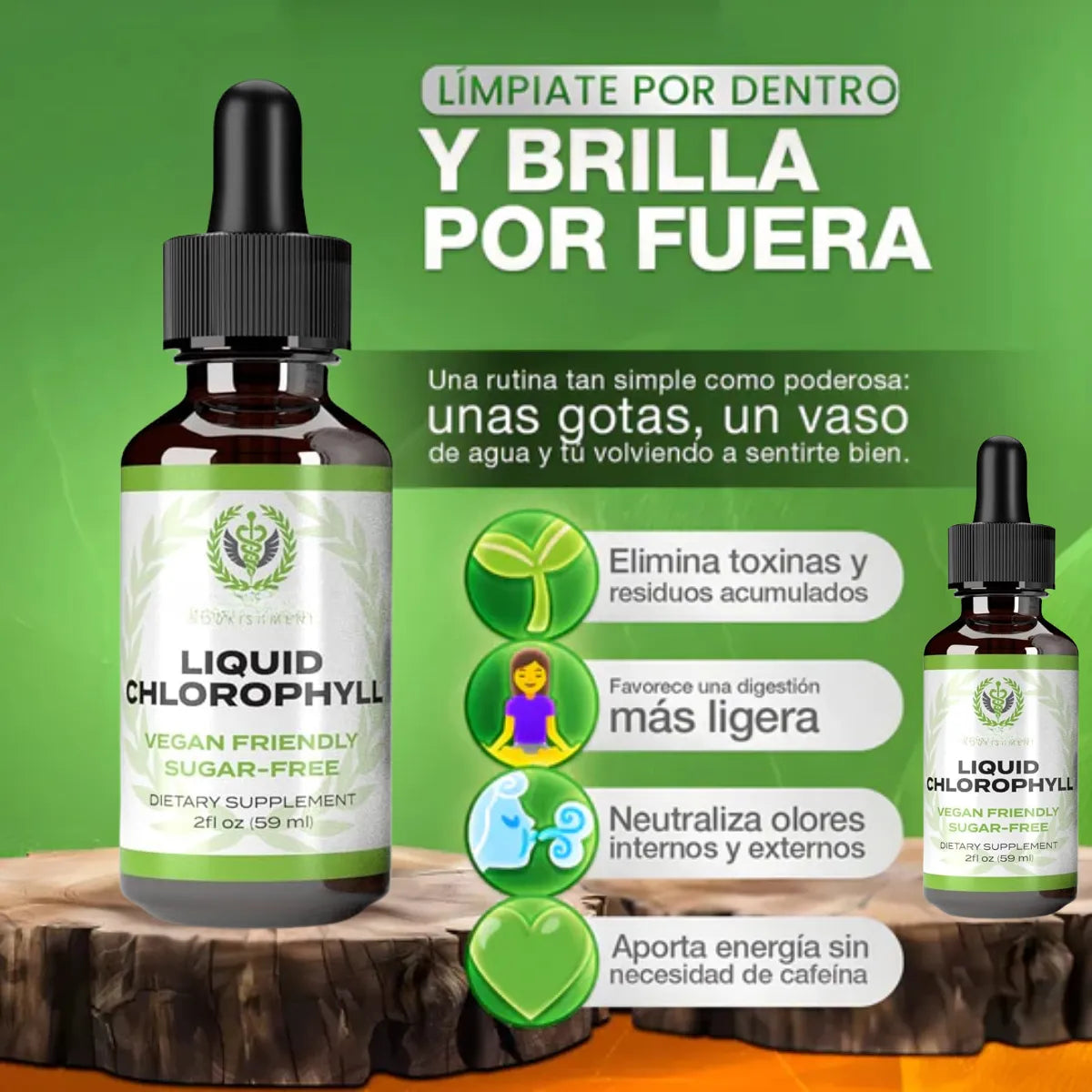 Clorofila Líquida Original 100% Natural