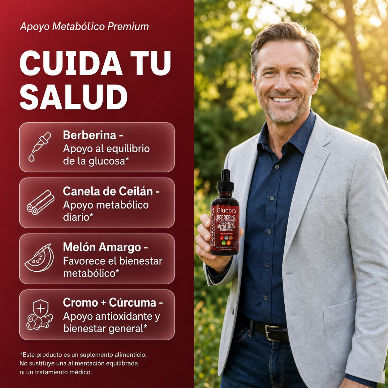 GLUCORA® | Controla la glucosa y Protege tu Corazón
