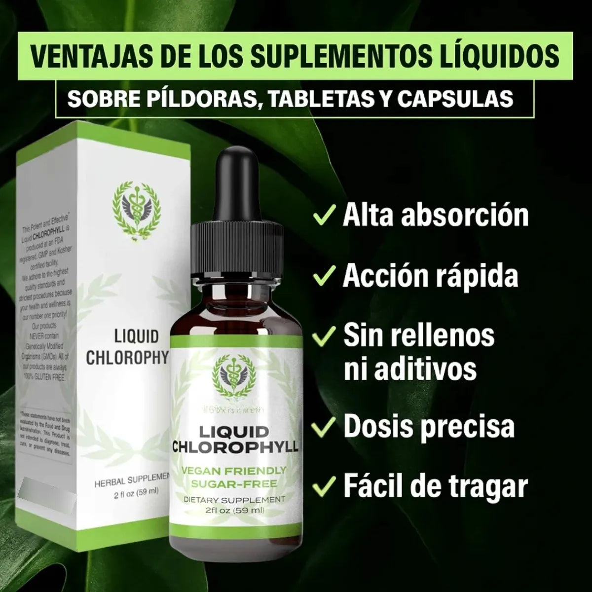 Clorofila Líquida Original 100% Natural